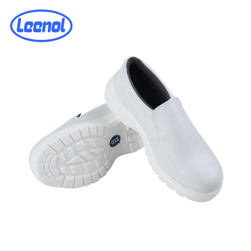 Chaussures de sécurité blanches avec orteil en acier inoxydable et semelle en acier inoxydable pour salle blanche
