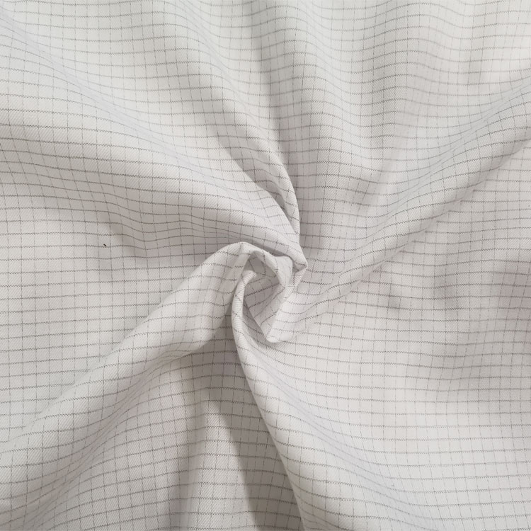 Tissu dissipateur statique antistatique de haute qualité ESD 5mm Grid TC Fabric pour une utilisation en salle blanche